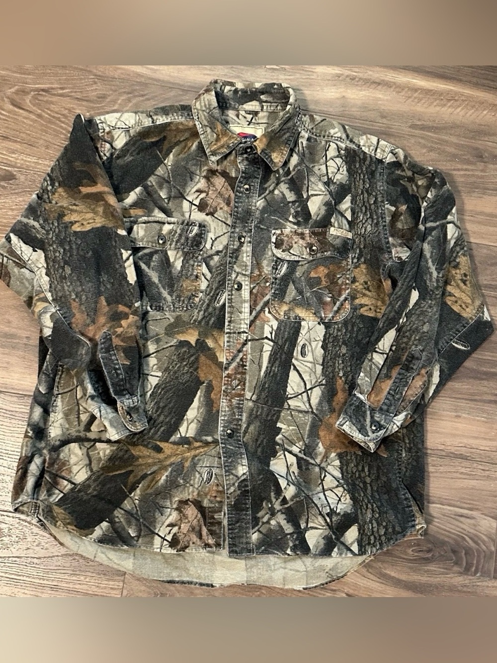 Wrangler Men's Camouflage Button-Down Shirt - Brown Green Tan